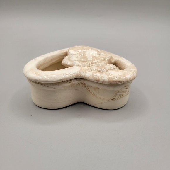 Mt Saint Helens Ashware Potpourri Heart Shaped Dish Volcanic Ash Ceramic - Picture 4 of 10